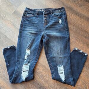 Vanilla Star Distressed Skinny High Rise Jeans Size 7/28 NWT